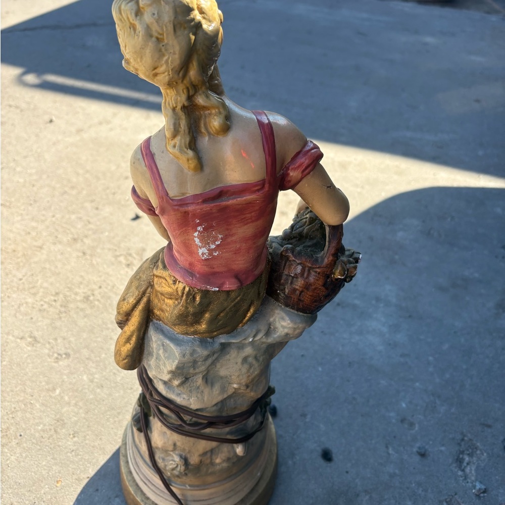 August Moreau spelter lamp turn of century - Picture 4 of 12